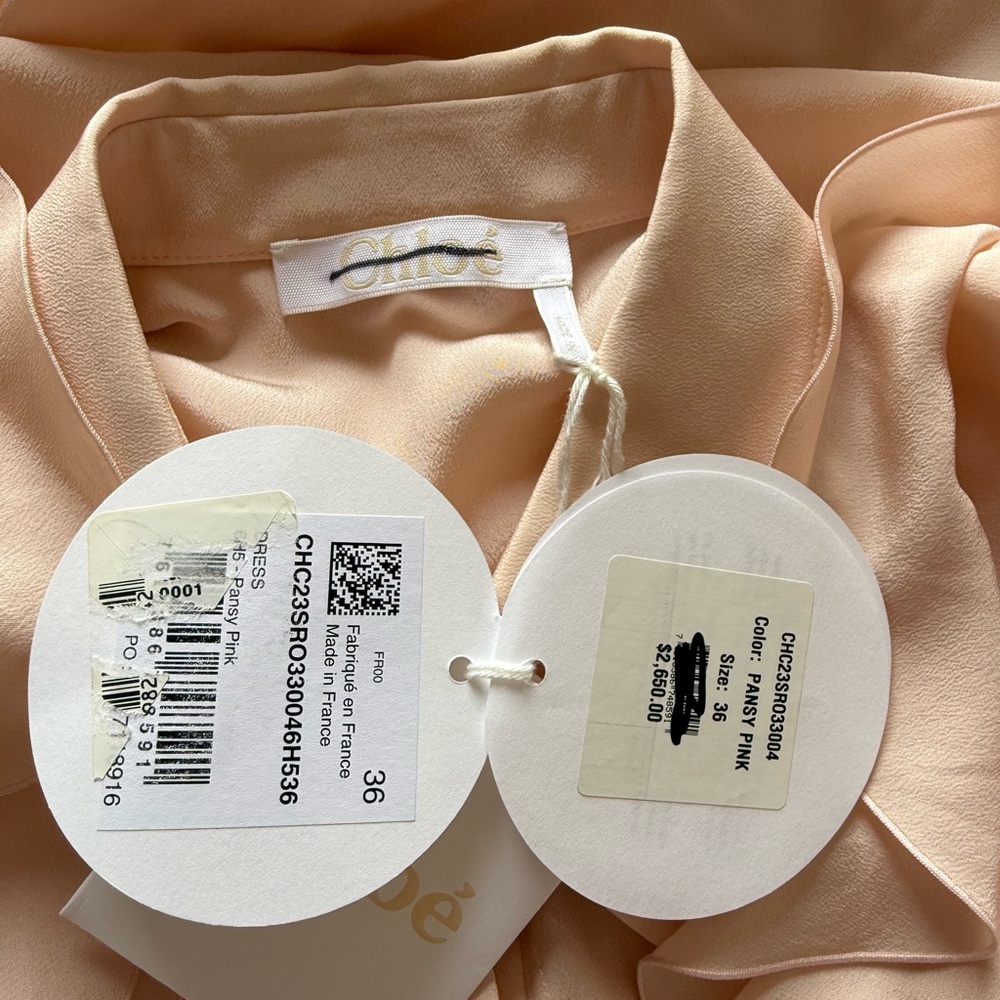 Chloe Crêpe De Chine Midi-Dress - Picture 9 of 10